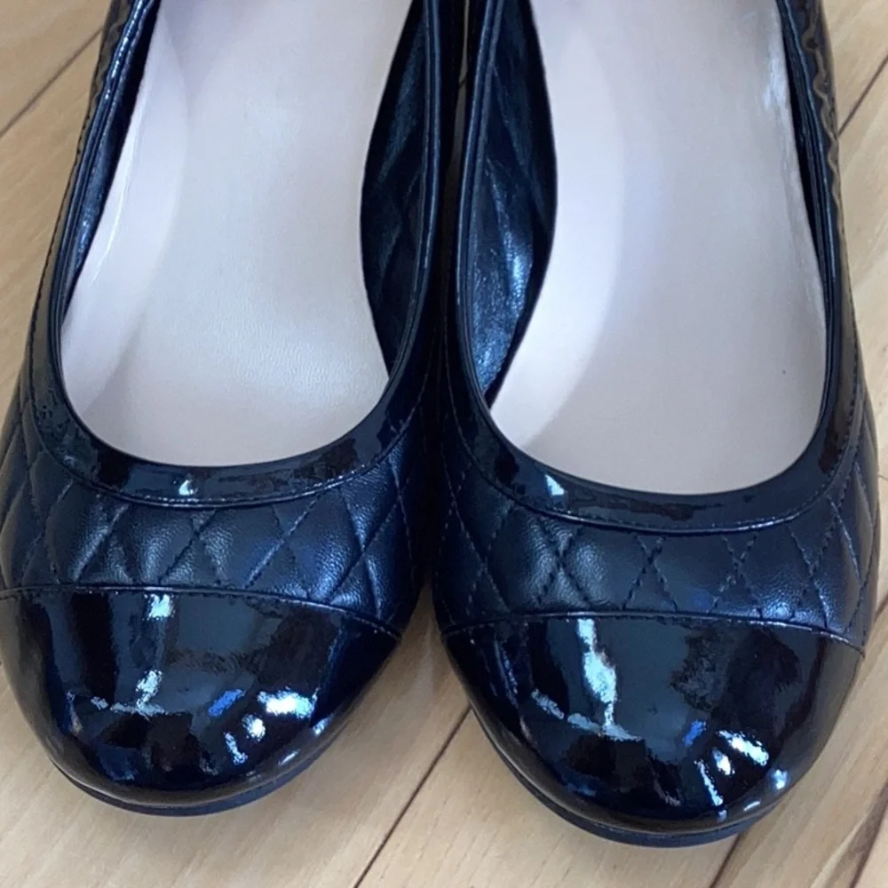 Cole Haan x Nike Air quilted black Wedge Shoes Cap Toe. Women’s size 7